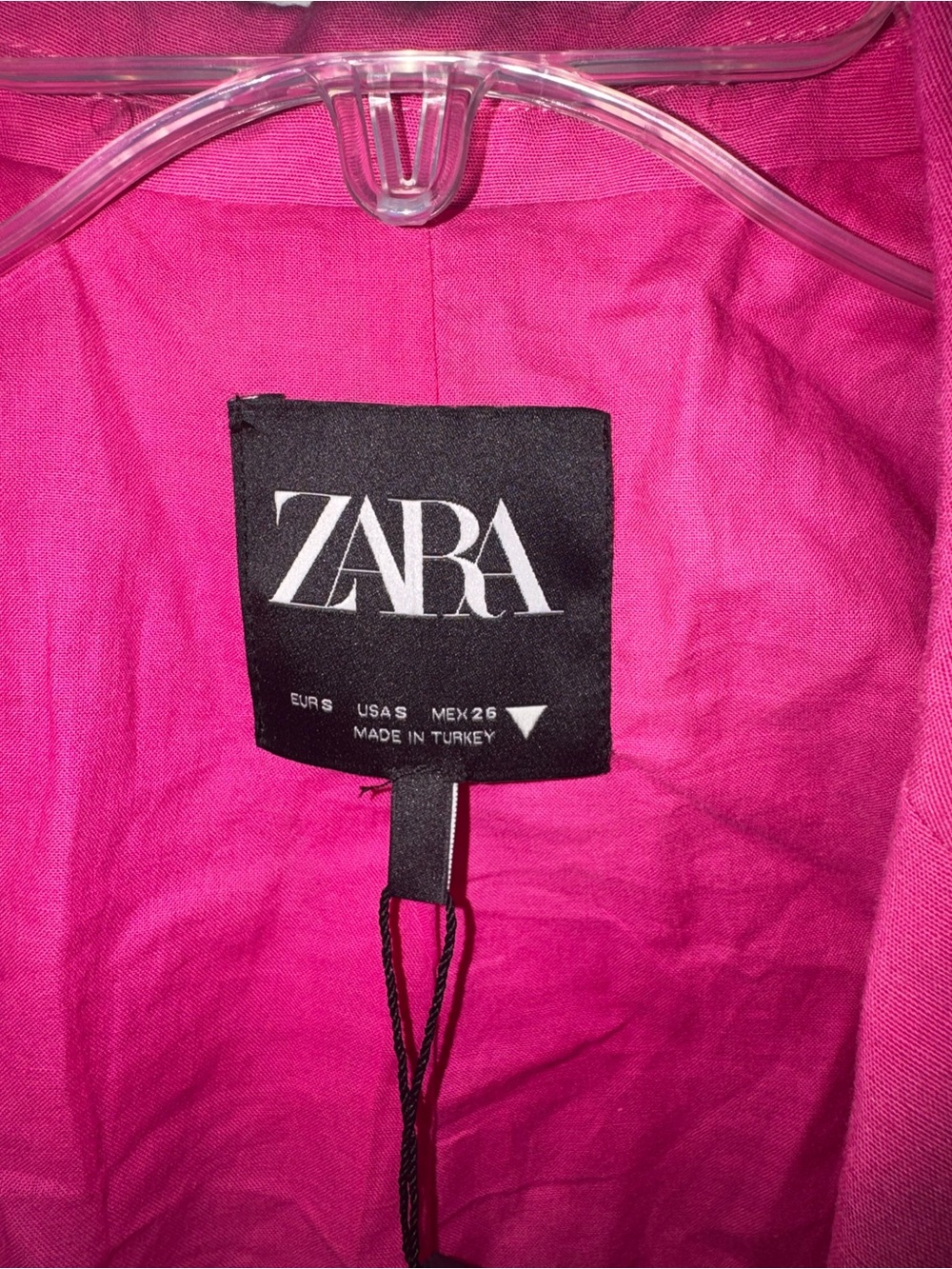 Zara Cropped Blazer in Bright Fuchsia - Picture 3 of 5